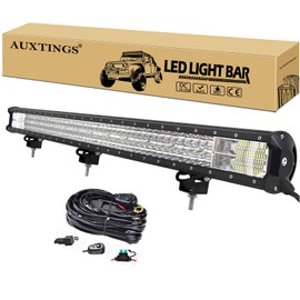 AUXTINGS 40 inch 540W LED Light Bar Triple Row Spot Flood Combo Beam Off Road Lights Waterproof Work Light with Wiring Harness for Jeep Trucks SUV ATV UTV Boat Lights, 12V 24V