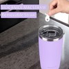 SILICANICE Purple Durable Powder Coat Body&Detachable MacStraw Tumbler with leak