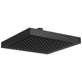 Delta Matte Black Rain Shower Head, 8 Inch Square Shower Head Rainfall, Overhead Rain Showerhead, 2.5 GPM Flow Rate, Matte Black RP50841BL