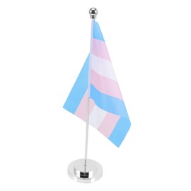 TEHAUX 1set Rainbow Table Flag Pride Decorations Desk Flag Rods Indoor Outdoor