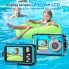 Krovtoy Water Camera Digital Waterproof Camera, Full HD 2.7K 48MP