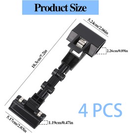 Adjustable Document Holder for Typing, Rotatable Paper Copy Holder Clip,Handy Artist Supplies Clamp,Computer Typing Proofing Folder.(4 Pack) (Black)