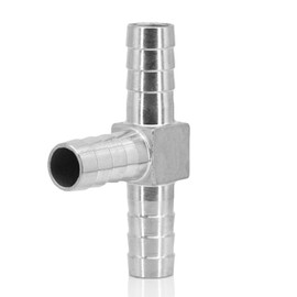Refuuch Stainless Steel 3/4" Hose Barb Tee 3 Way T Shaped Barbed Co2 Splitter Fitting