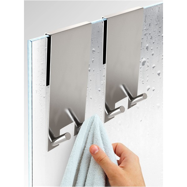 2 Hooks for Shower Screen – No Drilling – Padded