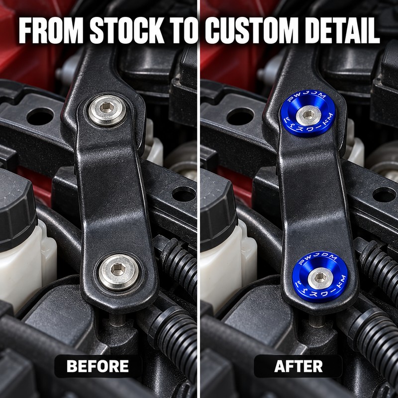 10-Piece M6 Car Fender Washer and Bolt Set for Bumper,