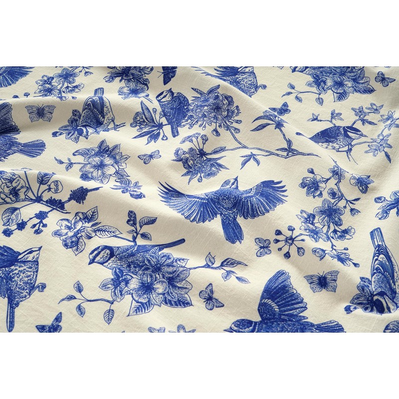 FINGERCRAFT Tablecloth 100% Cotton Floral Table Cover Washable Decorative Linen