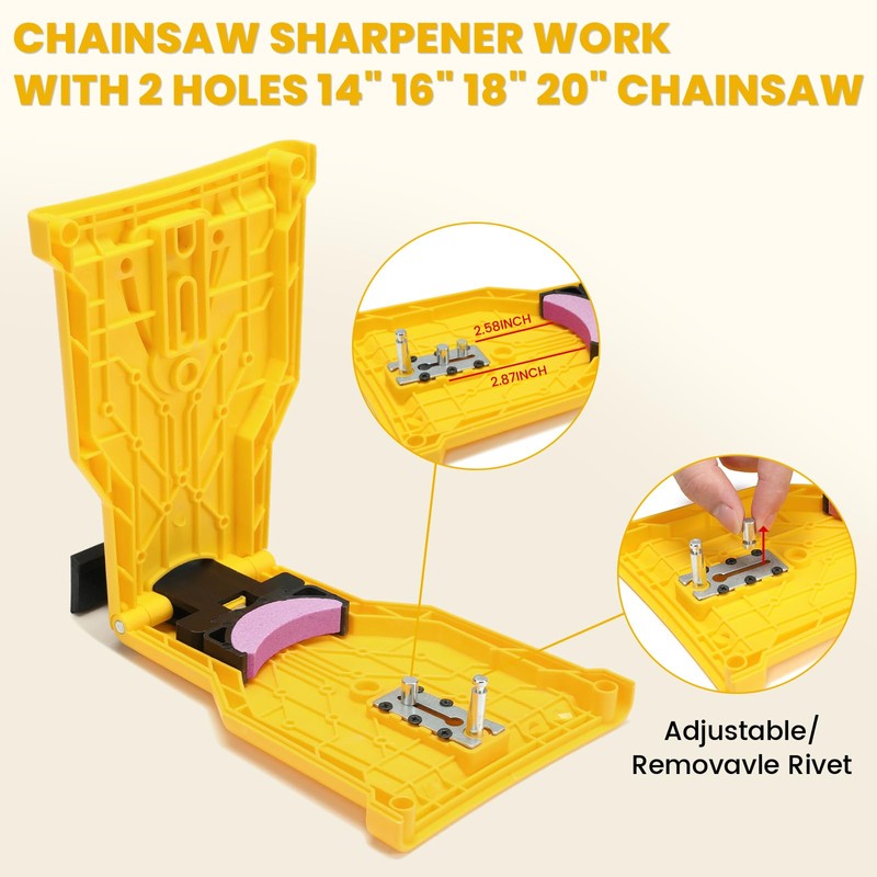 Chainsaw Sharpener with 12PCS Fast Sharpening Stone, Chain Saw Sharpener