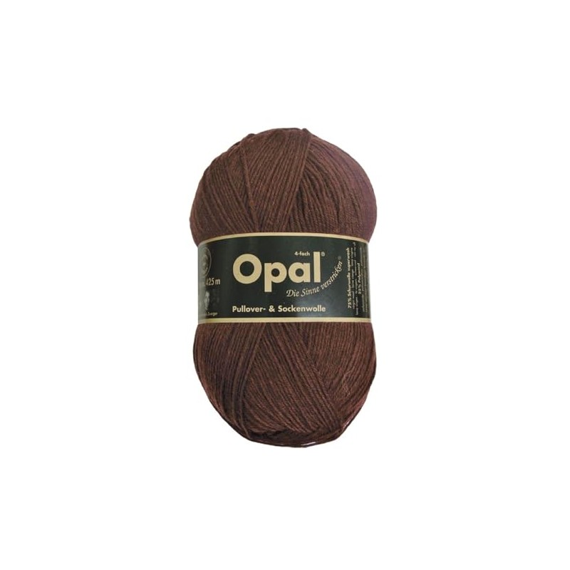 Opal Sock Wool 4 Ply Plain Opal Plain Brown