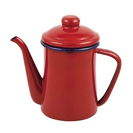 Pearl Metal HB-4412 Enameled Coffee Pot, Red, 20.3 fl oz (600 ml), Just the Right Size