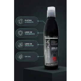 Shampoo Matizador Negro Para Cabello Platinado Sin Sal 250ml