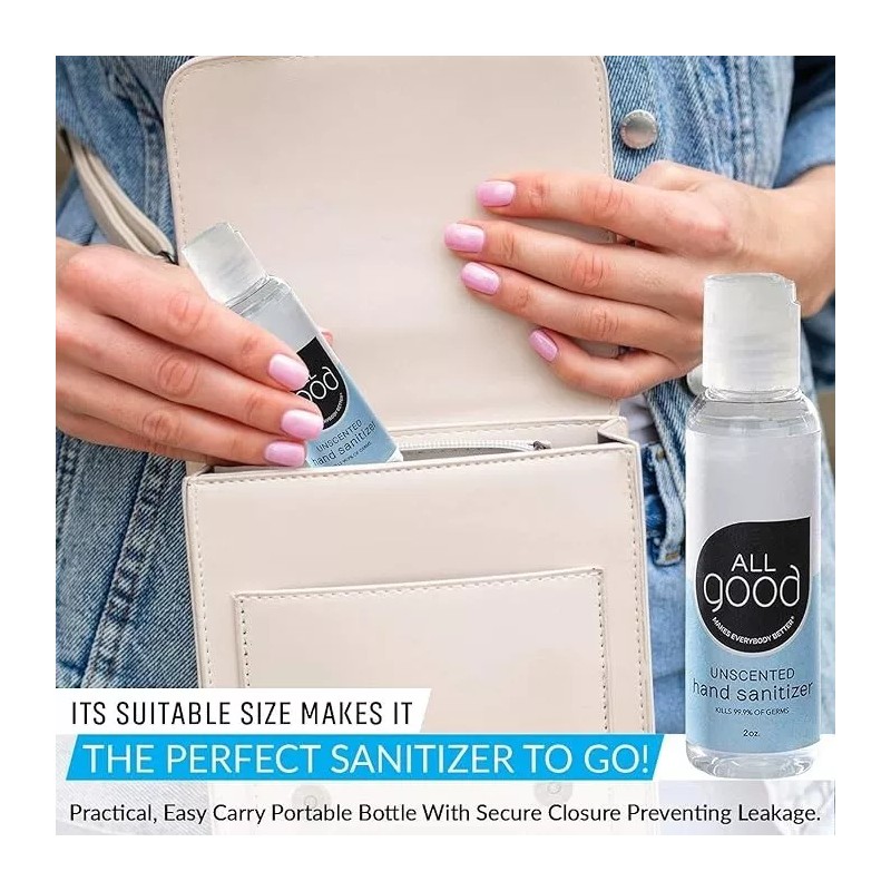 All Good Unscented Gel Hand Sanitizer 2oz - Set of