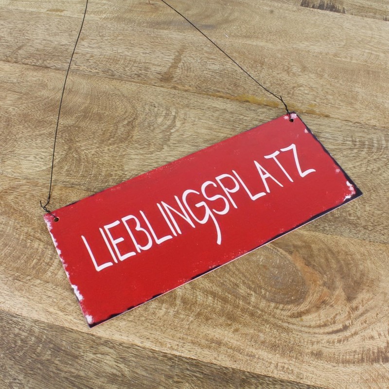 Macosa SA89232 Decorative Sign Favourite Place Red Iron 28 cm