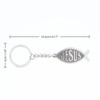 EagleeSooar Jesus Fish Car Keychain - Chrome Metal Christian Key