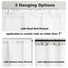 Chyhomenyc 2 Panels White Curtains 24 Inch Length Tier Curtains,