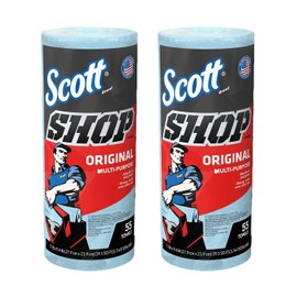 SCOTT Shop Towels Blue Rolls - 55 Count 2 Rolls