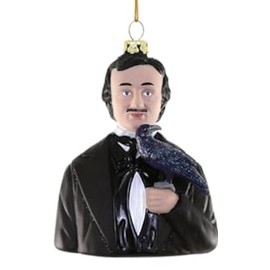 The Bridge Collection Edgar Allan Poe Ornament - Poetry Christmas Tree Ornaments - Gothic Literature Ornament - Literary Ornament for Readers, Writers