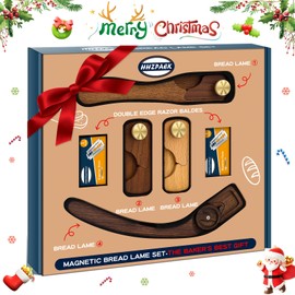 HHZPAEK Magnetic Bread Lame Dough Scoring Tool Set,4 Pack Scoring Tool for Sourdough Bread,Birthday Gift Set & Christmas Gift for Bakers,Bread Razor Tool with 20 Razor Blades