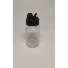 Meliars Envase Especiero 110 Ml  Plastico Tapa Duo Negra (15 Pzs)