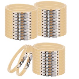 LEXININ 30 Pack 3 Inch Embroidery Hoop Ring, Round Bamboo Cross Stitch Circle Hoop for Sewing, DIY