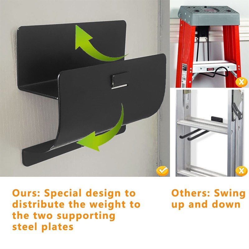 Wall Mount Ladder Grabber Ladder Storage Hook Heavy Duty Metal