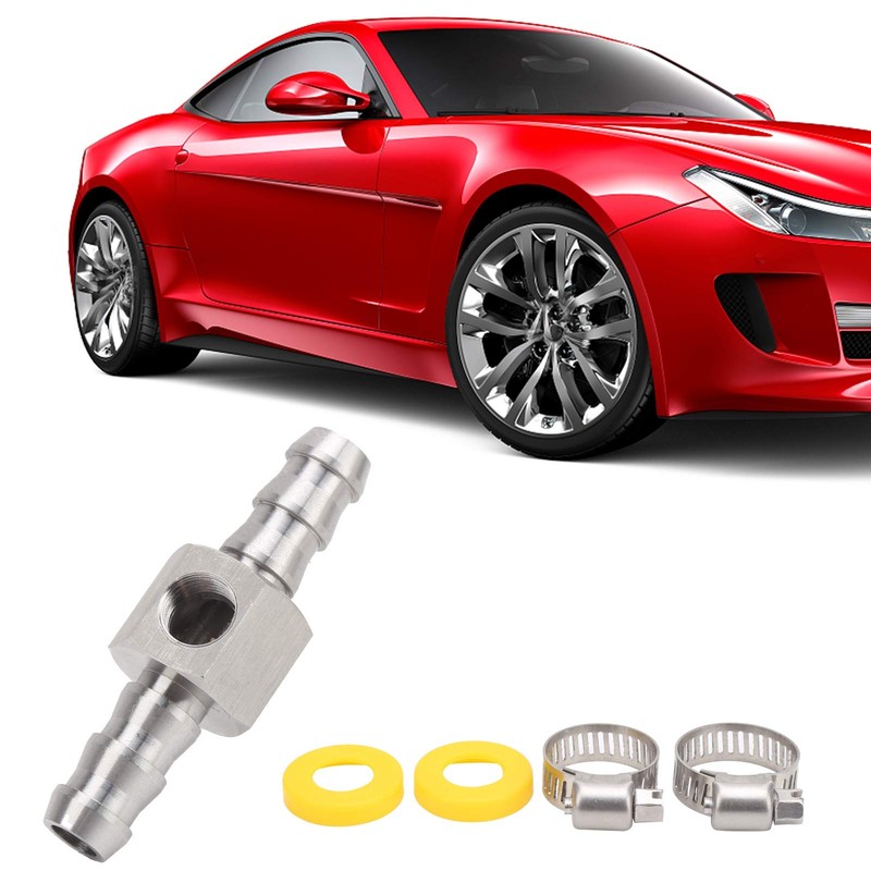 Fuel Pressure Sensor T Fitting Adapter with 2 x Plastic