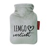 Huuraa Taschenwärmer Lemgo verliebt Geschenk 0,2 Liter Grey Mini Veloursbezug