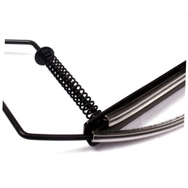 Mikinona 10Holes Harmonica Neck Holder Adjustable Metal Frame Harp Rack for Hands Playing Black Mouth Organ Accessory for Musicians