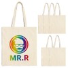 MR.R 6 Pcs Sublimation Blanks Canvas Polyester Bag for Heat
