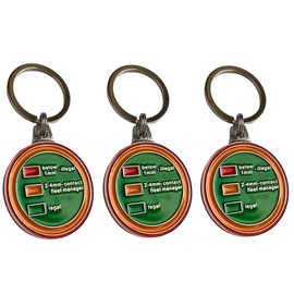 Round Tyre Tread Depth Gauge for HGV, Tyre Tread Depth Checker, Tire Tread Depth Gauge UK, Portable Tyre Depth Measuring Tool Keychain for Trucks (3 Pack)