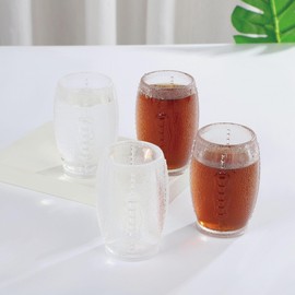 Supreme Housewares Football Shot Glasses, Durable Acrylic Plastic Reusable Cups, Perfect for Shot Dispenser, Any Liquor, Tasting, Sauce, Dipping, and Cocktails, 2 oz, Pack of 4