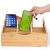 Lawei 36-Grid Bamboo Cell Phones Storage Box, Desktop Mobile Phone