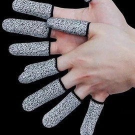 Reusable Cut Resistant Finger Cots - 10Pcs/Set Anti-Slip Finger Protectors for Kitchen, Work, and Crafts - Durable Thumb Sleeve Covers to Extent Glove Life