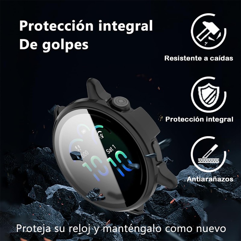 QWYJ Funda para Garmin Vivoactive 6 Case Carcasa PC con