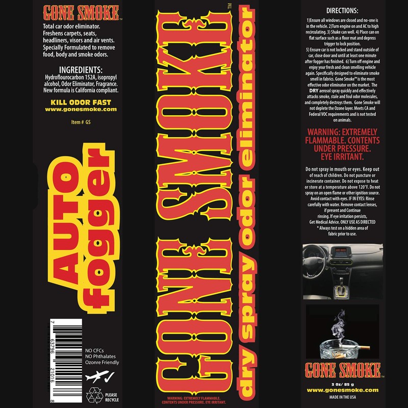 Gone Smoke Smoke n Odor Eliminator- Auto Fogger (3 oz)