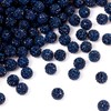 Beadthoven 100pcs 10mm Rhinestone Beads Navy Blue Crystal Pave Clay
