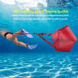 SPYMINNPOO Swimming Resistance Parachute Swimming Training Bands Parachute 360° Rotation Float Power Trainer Training Equipment