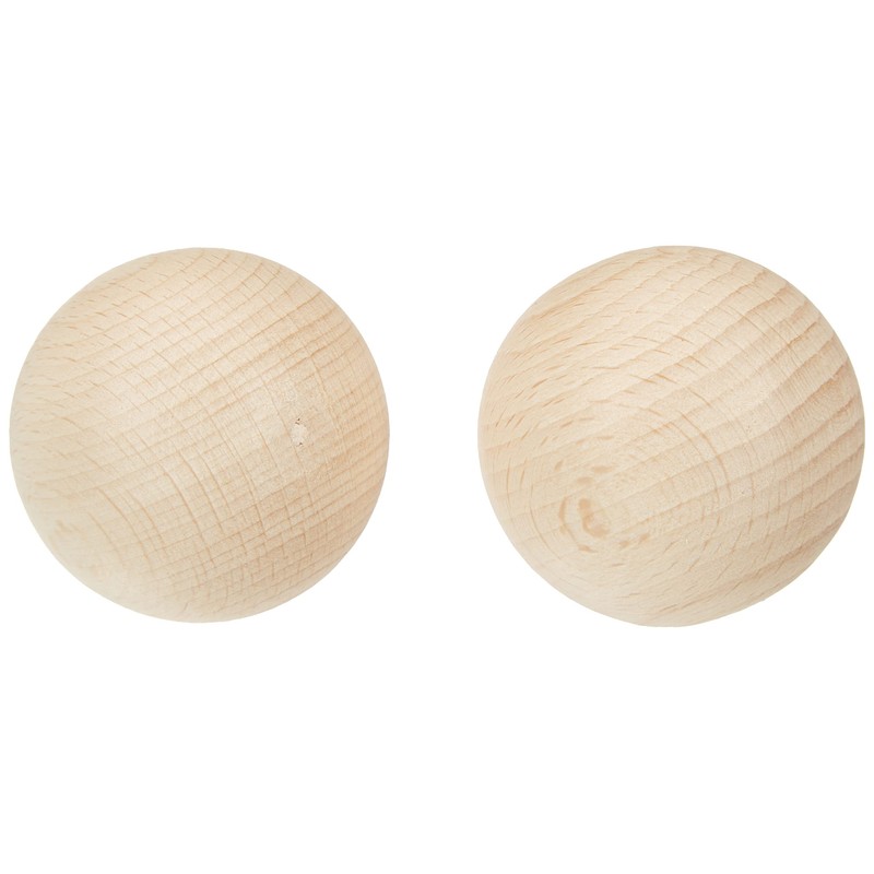 Rayher Set of 2 Wooden Balls for Crafts and Model