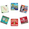 EXIT82ART - Rubber Drink Coasters (Set of 6). Austin, Texas