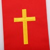 BLESSUME Church Clergy Pastor Cross Embroidered Stole (Red 5)