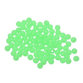 YELARXI Fishing Beads Glow Hard Plastic Fishing Bait Eggs Lure Rigs Accessories, 3mm Fit for Saltwater Freshwater - Round (1000 Pack, Green)