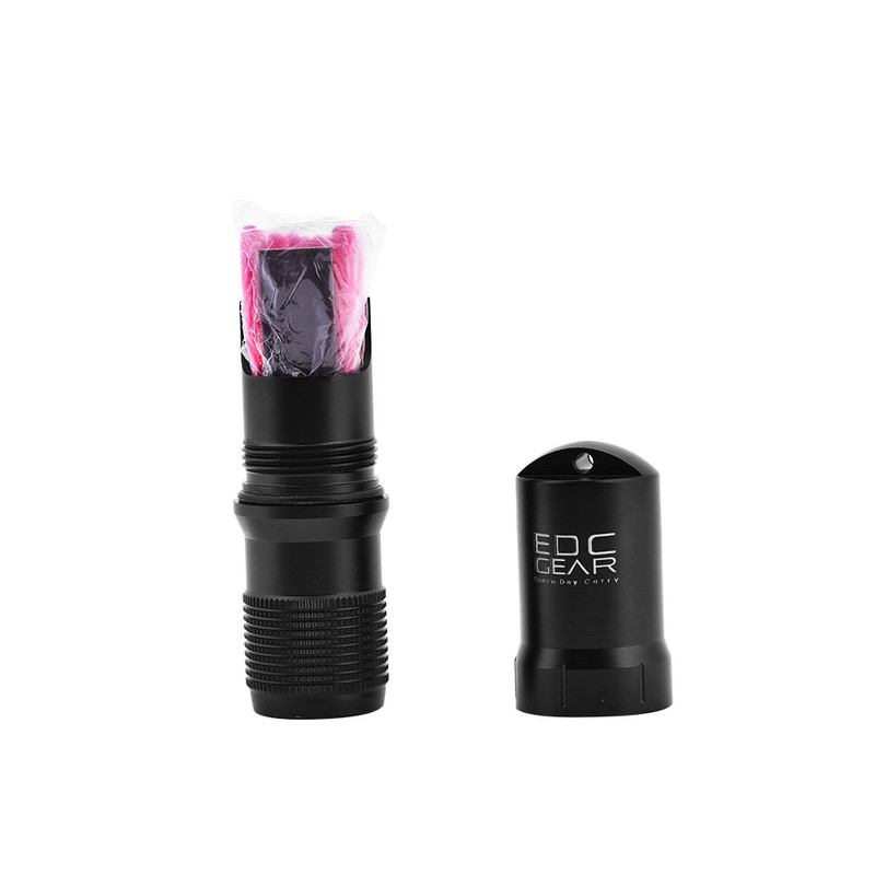 Waterproof Aluminum Survival Pill Capsule Case Emergency Box Container (Black)