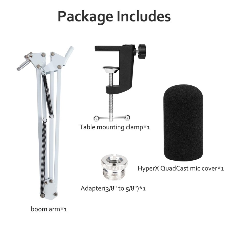 For HyperX Quadcast S Boom Arm - Upgraded Mic Arm