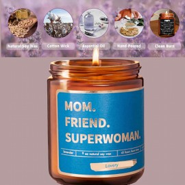 Mother’s Day Gifts from Daughter & Son, Funny Mom Birthday Gifts, Unique Birthday Gifts for Mom, Mother’s Day Gifts. Mom Gifts Ideas, 9oz Scented Candles, Lavender Soy Candle, Gifts for Mother