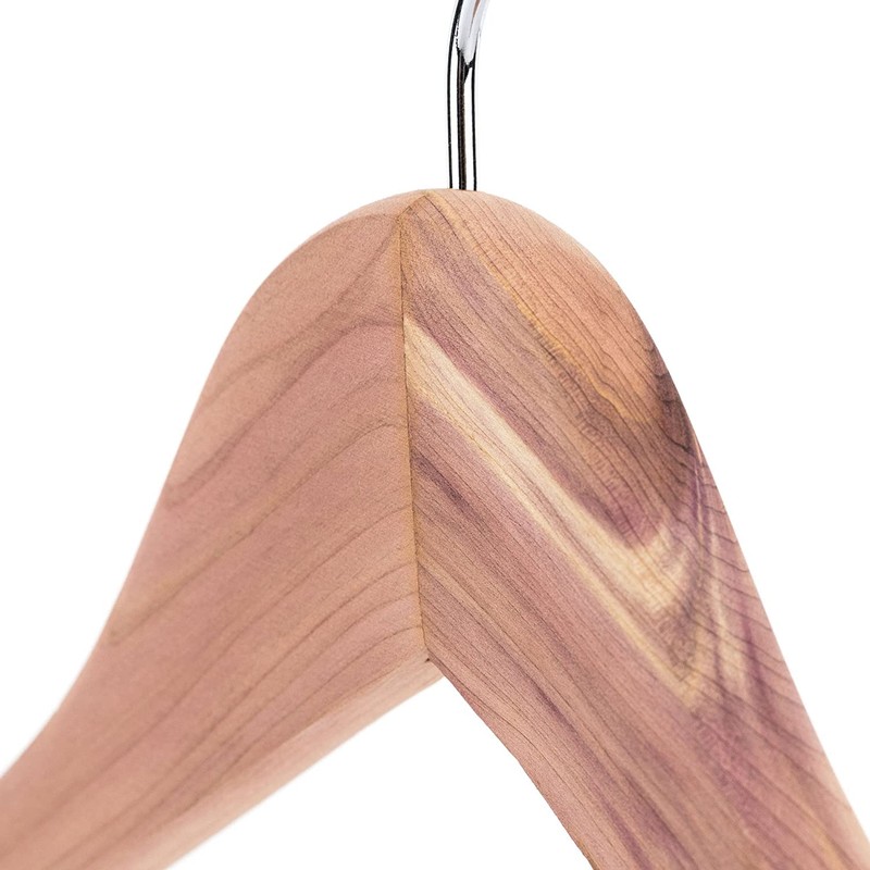 HANGERWORLD 10 Natural Cedar 44cm Wooden Top Jacket Coat Clothes