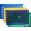 Poly Envelope- 5pc Mix Vibrant Colors Set- Translucent, Water/tear Resistant