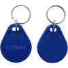 RFID Key Fobs, 125KHz TK4100/EM4100 Proximity Tags, 100-Pack, Blue