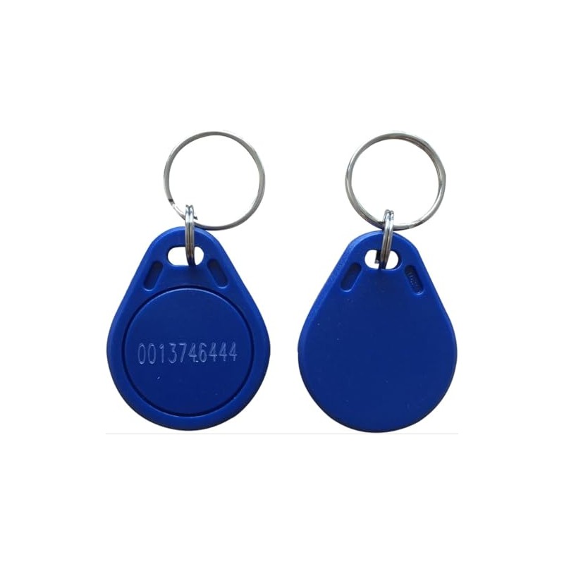 RFID Key Fobs, 125KHz TK4100/EM4100 Proximity Tags, 100-Pack, Blue