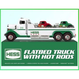 2022 Limited Hess Toy Truck Flatbed Truck With 2 Hot Rods Vehicles Ships today!