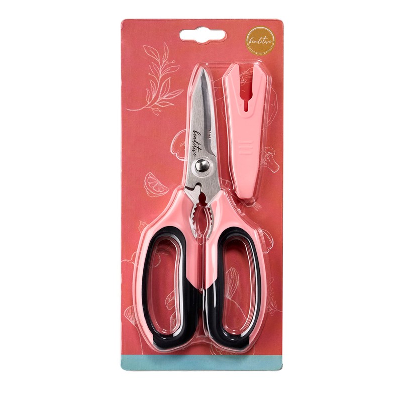 Beaditive Multi-Purpose 8" Kitchen Shears - Detachable, Serrated Blades, Japanese