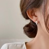 Free Bird Hoop Earrings, Popular 925 Silver, Hypoallergenic, Women's, Silver